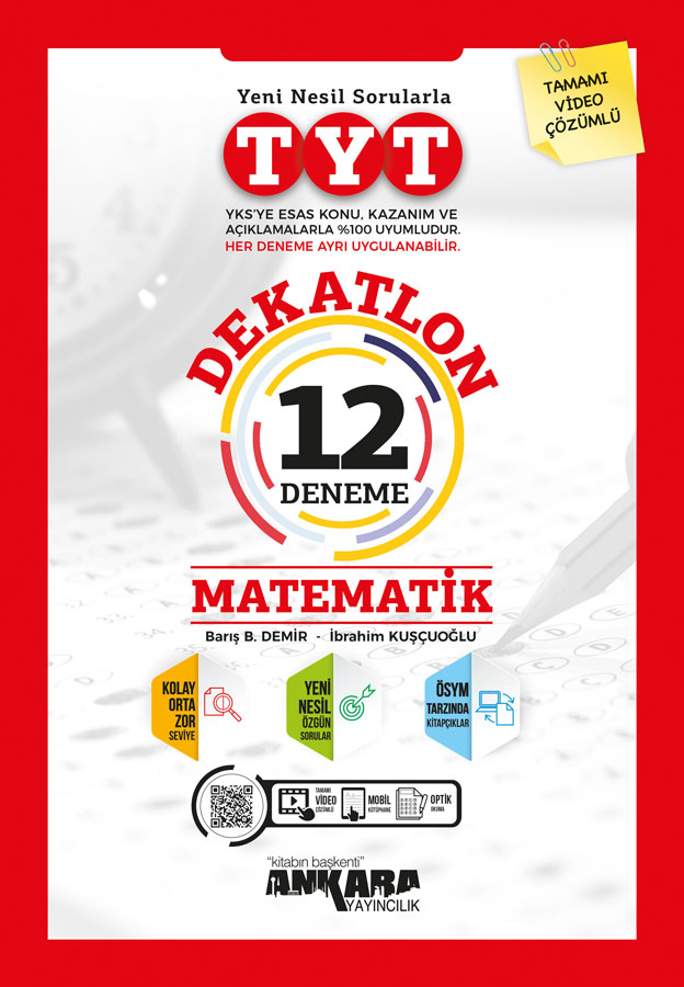 Ankara Yayincilik Tyt Matematik Dekatlon 12 Deneme Komisyon