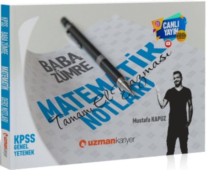 Uzman Kariyer 2020 Kpss Baba Zumre Matematik Notlari 40 Indirimli Mus