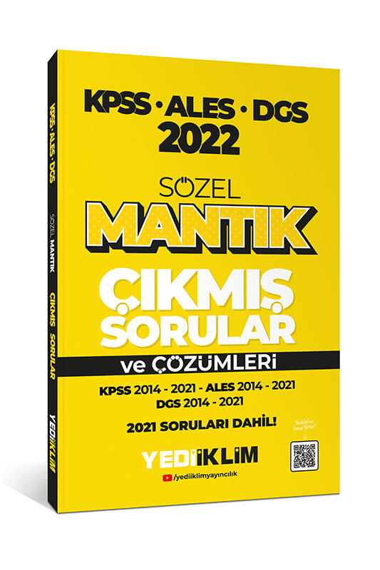 Yediiklim Yayinlari 2022 Kpss Ales Dgs Sozel Mantik Cikmis Sorular Ve