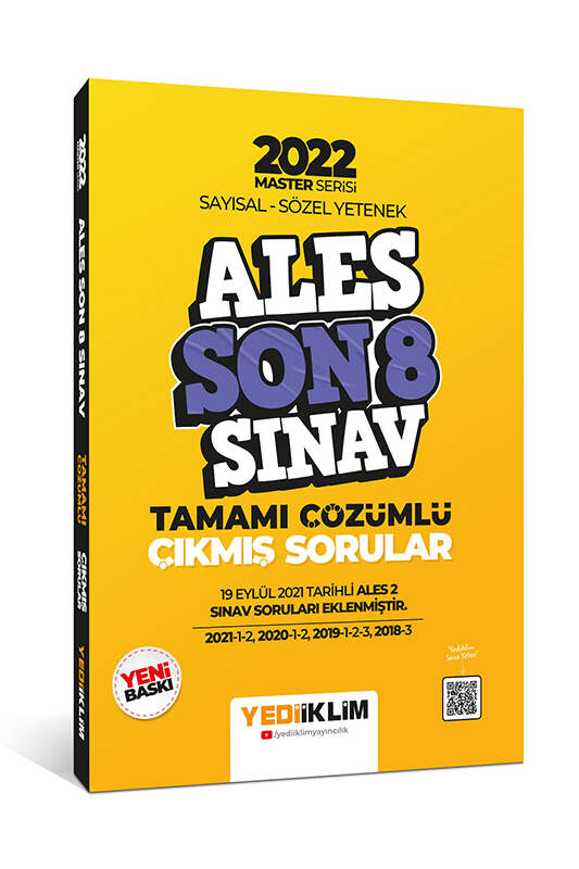 yediiklim yayinlari 2022 master serisi ales sayisal sozel yetenek son