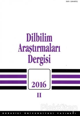 Dilbilim Araştırmaları Dergisi 2016 - 2