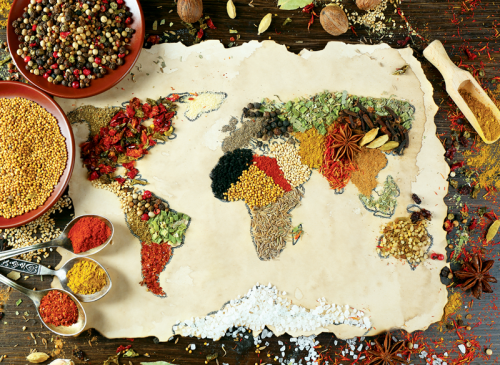 Anatolian 1000 Parça Puzzle Baharatlı Dünya Haritası