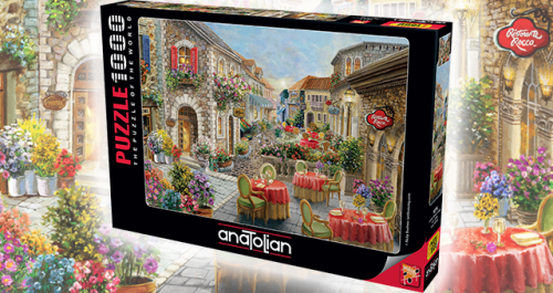 Anatolian 1000 Parça Puzzle Çiçekli Kafeler Sokağı
