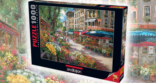 Anatolian 1000 Parça Puzzle Paris Çiçek Pazarı