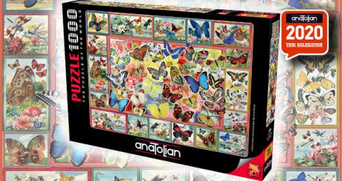 Anatolian 1000 Parça Puzzle Kelebekler