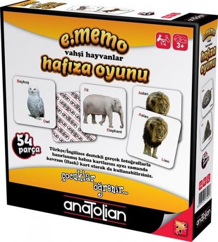 Anatolian 54 Parça Vahşi Hayvanlar Hafıza Oyunu