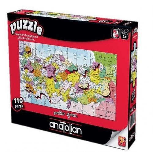 Anatolian Türkiye Haritası İller 110 Parça Puzzle