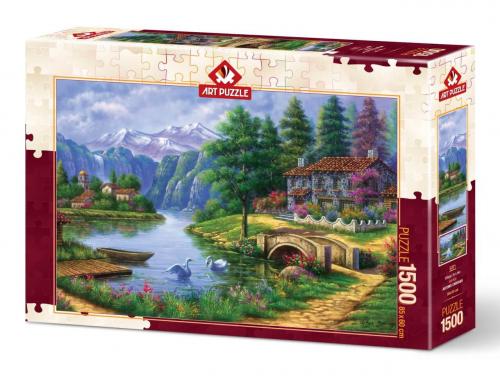 Art Puzzle Göl Köy 1500 Parça Puzzle