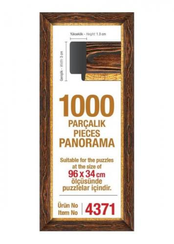 Art Puzzle Panorama Kahverengi Çerçeve 1000 Parçalık