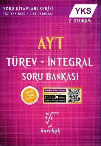Karekök Yayınları AYT Türev İntegral Soru Bankası %40 indirimli Karekö