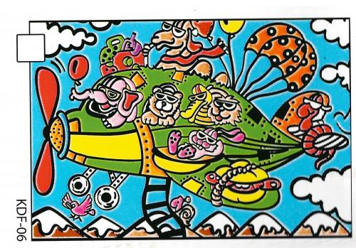 Kumtoys Kadife Boyama Sanatı Uçak ve Hayvanlar Desenli