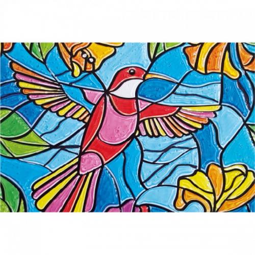 Kumtoys Jel Mozaik Kabartma Sanatı Kuş Desenli 20x30