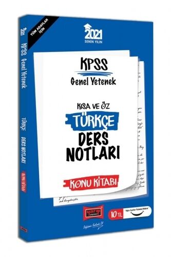 Yargı KPSS Genel Kültür Kısa ve Öz Türkçe Ders Notları 2021