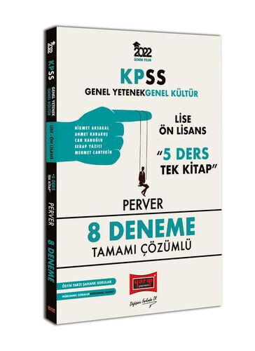 Yargı Yayınları KPSS Lise Önlisans Perver Serisi 8 Deneme Sınavı 2022 