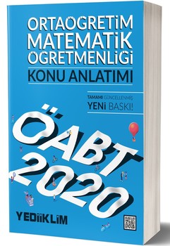 Yediiklim Yayınları ÖABT Ortaöğretim Matematik Öğretmenliği Konu Anlatımı 2020