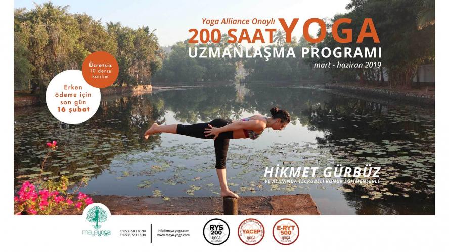 Hikmet Gürbüz ile Yoga Alliance Onaylı 200 Saat Yoga Uzmanlaşma Programı