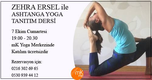 Zehra Ersel ile Ashtanga Yoga Tanıtım Dersi