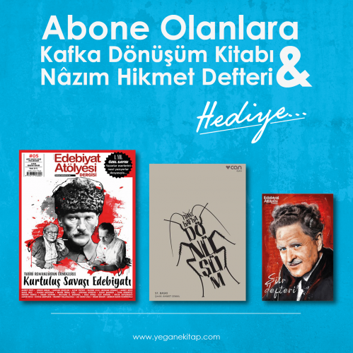 Edebiyat Atölyesi Dergisi Yıllık Abonelik Kampanyası (defter+kitap+ücretsiz kargo)